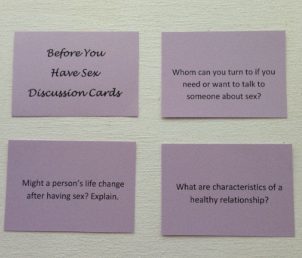 "Before You Have Sex" Discussion Cards - handheld set